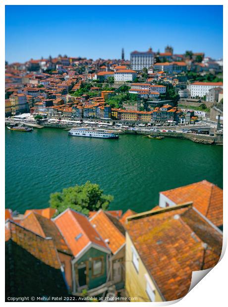 View over the river Douro across to the historic centre of Porto Print by Mehul Patel