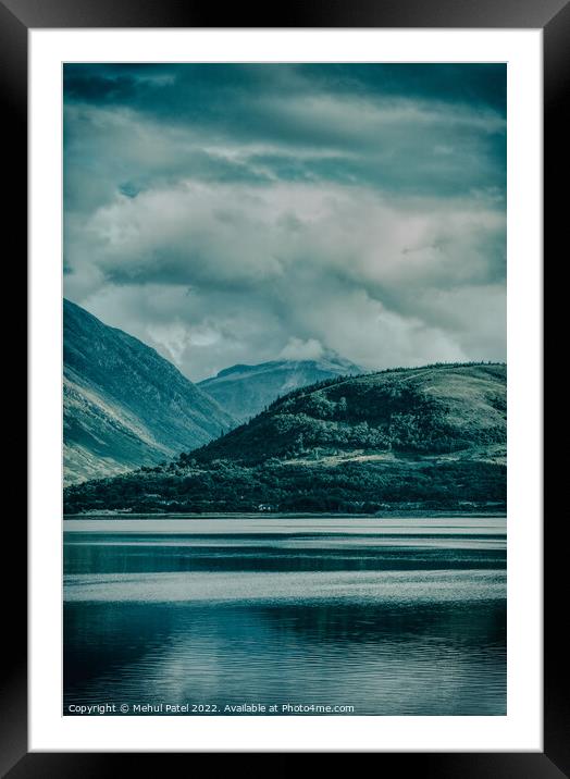 Loch Linnhe and the Nevis mountain range by Fort William, Scottish Highlands, Scotland Framed Mounted Print by Mehul Patel