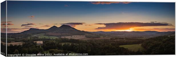 Sunset over Scott's View Canvas Print by Douglas Milne