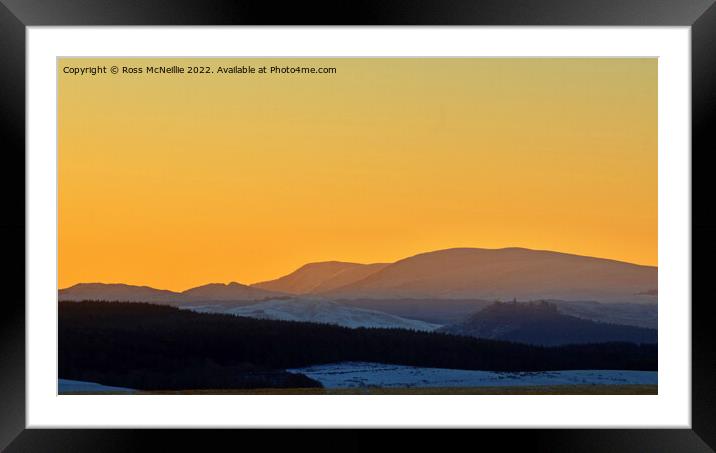 Majestic Merrick at Winter Sunrise Framed Mounted Print by Ross McNeillie
