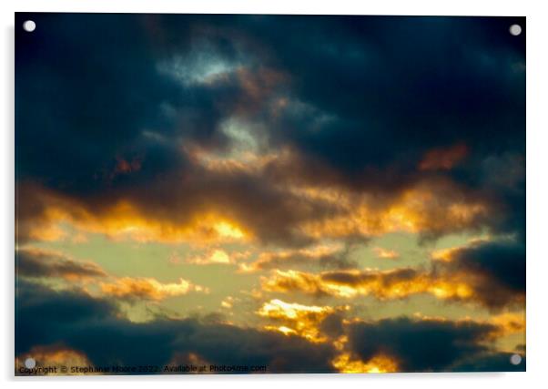Sunset over Ottawa Acrylic by Stephanie Moore