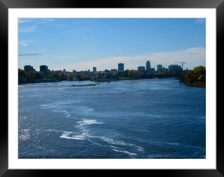 Looking down the Ottawa River Framed Mounted Print by Stephanie Moore