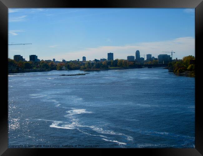 Looking down the Ottawa River Framed Print by Stephanie Moore