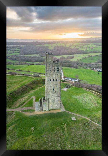 Victoria Tower Castle Hill Framed Print by Apollo Aerial Photography