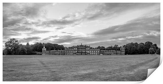 Wentworth Woodhouse Mono Print by Apollo Aerial Photography