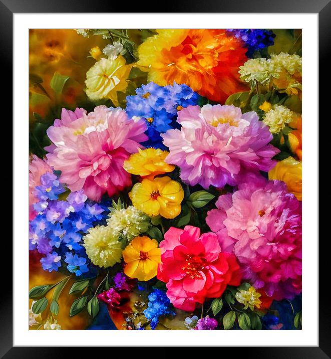Blossoming Symphony Framed Mounted Print by Roger Mechan