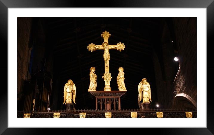 Crucifix Framed Mounted Print by Richard Fairbairn