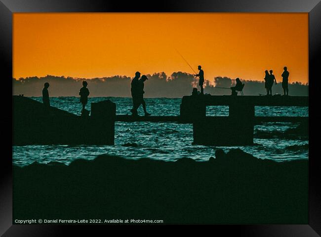 River breakwater, montevideo, uruguay Framed Print by Daniel Ferreira-Leite