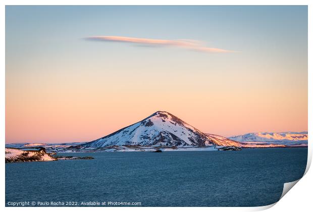 Vindbelgjarfjall mountain, Myvatn lake, Iceland Print by Paulo Rocha
