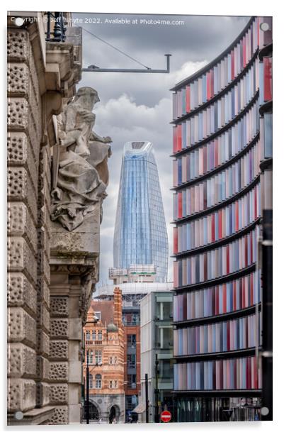Blackfriars skyscraper from London's High Holborn  Acrylic by Jeff Whyte