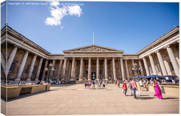 Facade of the British Museum Canvas Print by Jeff Whyte