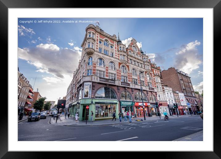  Tottenham Court Road in the evening Framed Mounted Print by Jeff Whyte