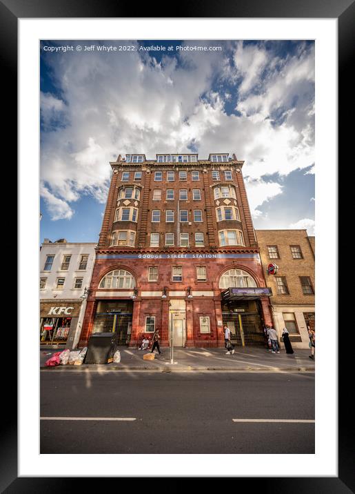 Exterior of Goodge Street underground station Framed Mounted Print by Jeff Whyte