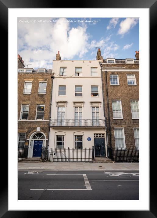 Exterior of residential buildings on Bloomsbury Street Framed Mounted Print by Jeff Whyte