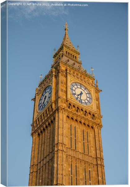 Big Ben in London Canvas Print by Jeff Whyte