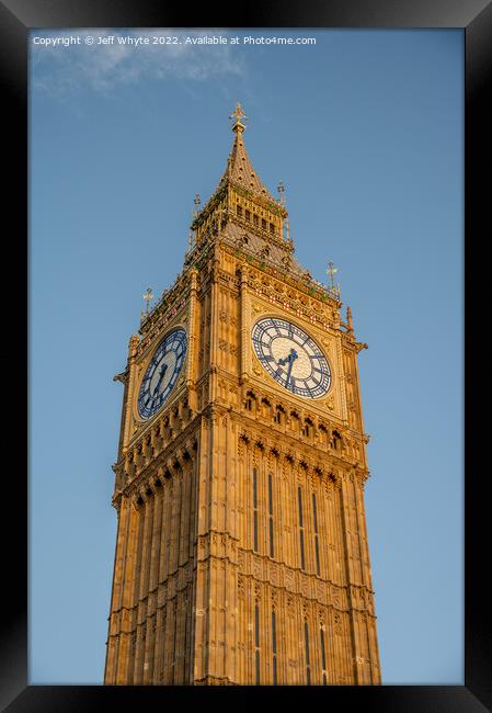 Big Ben in London Framed Print by Jeff Whyte