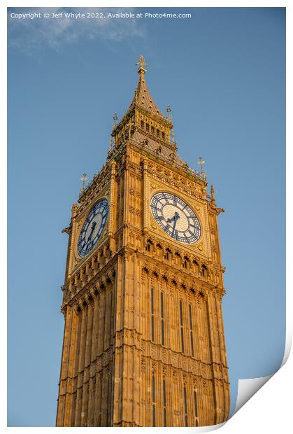 Big Ben in London Print by Jeff Whyte