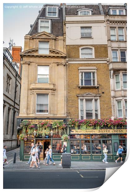 Beautiful streets of London with its pubs, restaurants and vibrant life Print by Jeff Whyte
