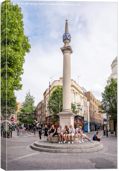 Seven Dials area in central London Canvas Print by Jeff Whyte