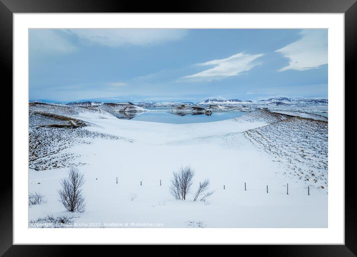 Skutustadagigar, lake Myvatn, Iceland Framed Mounted Print by Paulo Rocha
