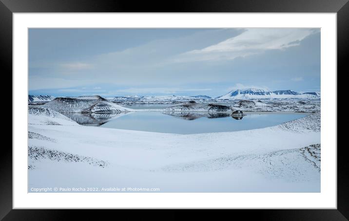 Skutustadagigar, lake Myvatn, Iceland Framed Mounted Print by Paulo Rocha