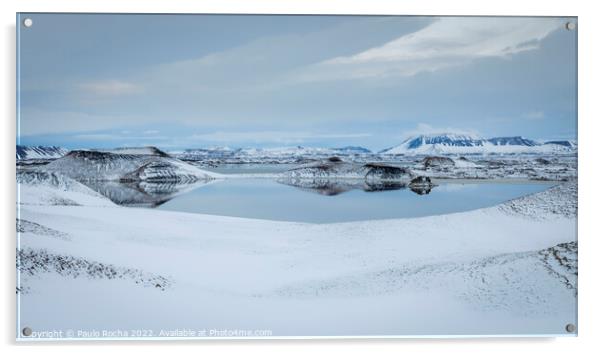 Skutustadagigar, lake Myvatn, Iceland Acrylic by Paulo Rocha