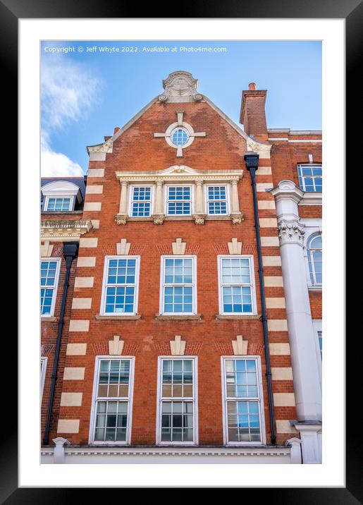 Traditional brick architecture in London Framed Mounted Print by Jeff Whyte