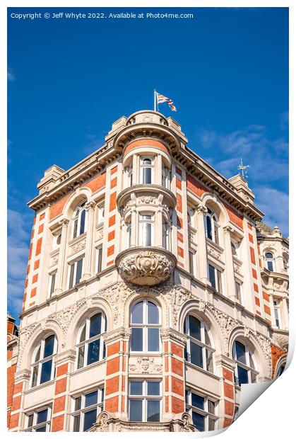 Traditional brick architecture in London Print by Jeff Whyte