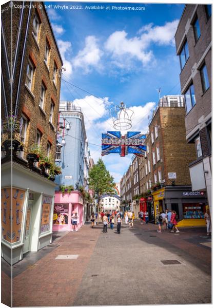 Carnaby street London Canvas Print by Jeff Whyte