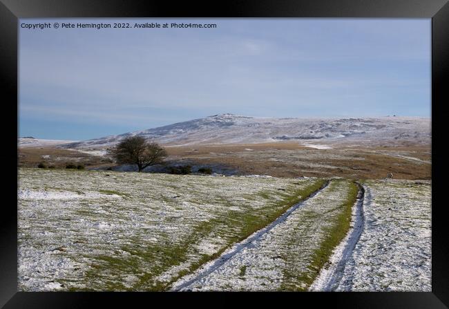 North Dartmoor in Winter Framed Print by Pete Hemington