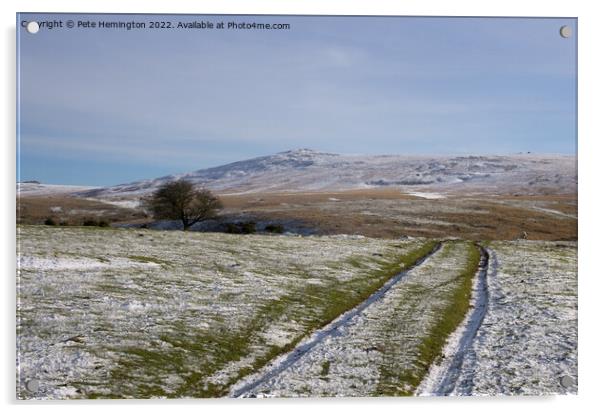 North Dartmoor in Winter Acrylic by Pete Hemington