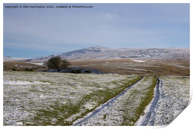 North Dartmoor in Winter Print by Pete Hemington