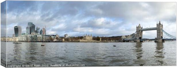 River Thames Panorama Canvas Print by David Pyatt