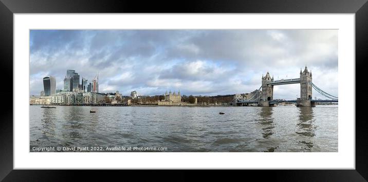 River Thames Panorama Framed Mounted Print by David Pyatt