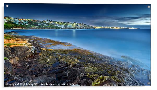 A New Day - Lurline Bay, Sydney Acrylic by Mark Lucey