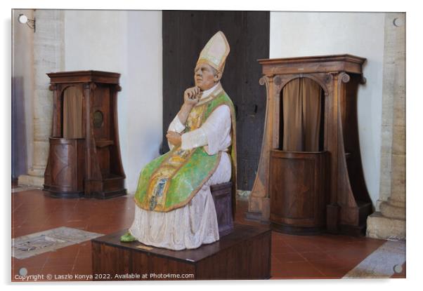 Pope Pius II - Pienza Acrylic by Laszlo Konya