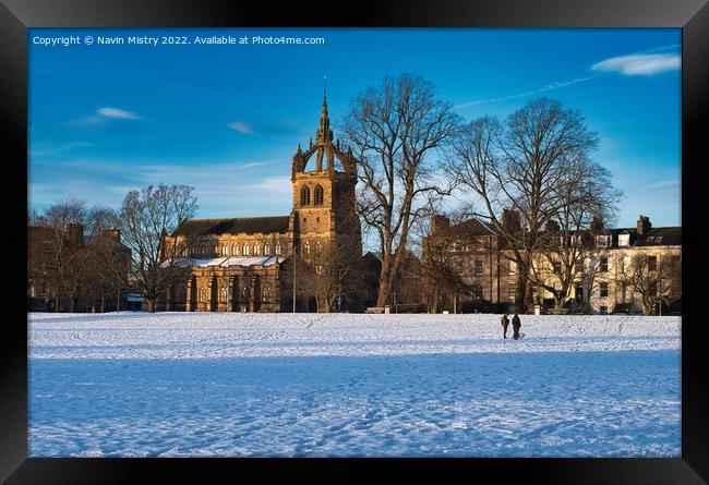 Winter and The South Inch, Perth, Scotland Framed Print by Navin Mistry