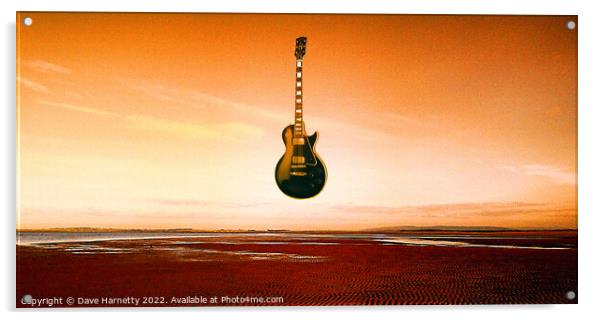 Sky Guitar 2 Acrylic by Dave Harnetty