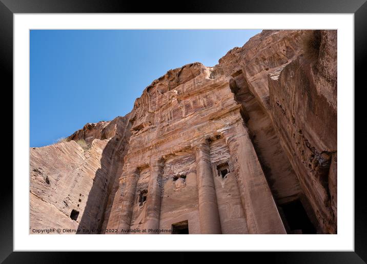 Urn Tomb Facade in Petra, Jordan Framed Mounted Print by Dietmar Rauscher