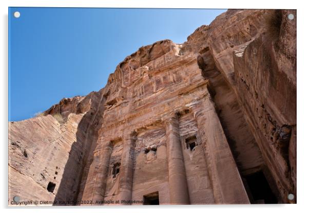 Urn Tomb Facade in Petra, Jordan Acrylic by Dietmar Rauscher