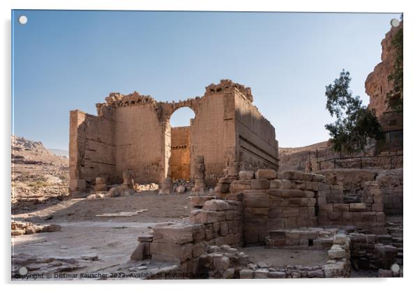 Qasr al Bint Firaun in Petra, Jordan Acrylic by Dietmar Rauscher