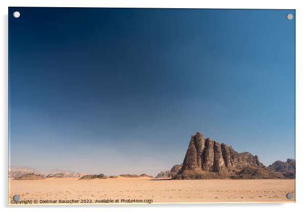 Seven Pillars of Wisdom Mountain in Wadi Rum, Jordan Acrylic by Dietmar Rauscher