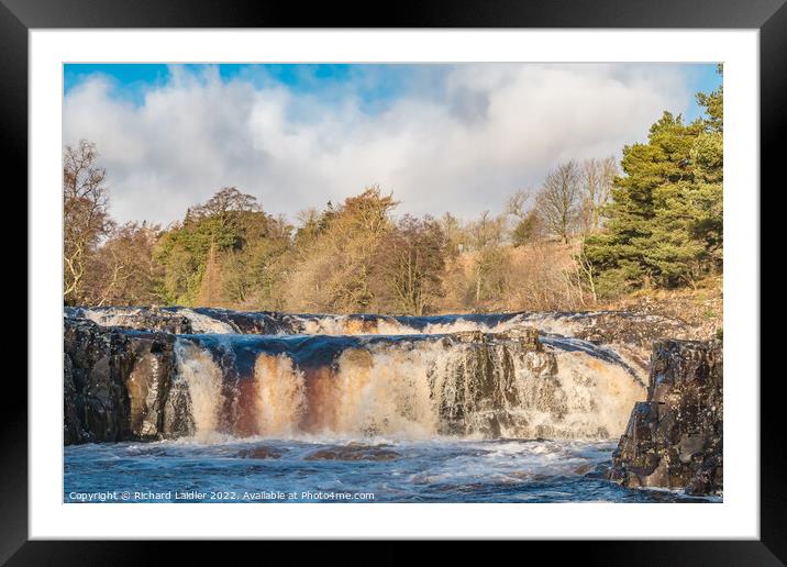 Low Force Waterfall, Teesdale, Xmas Eve 2022 Framed Mounted Print by Richard Laidler