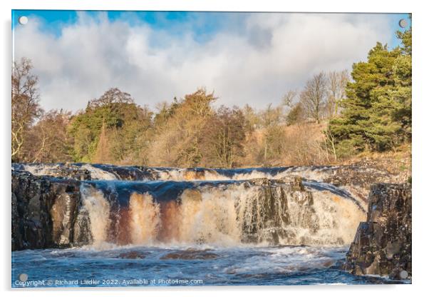 Low Force Waterfall, Teesdale, Xmas Eve 2022 Acrylic by Richard Laidler