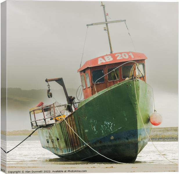 Beached AB201 Canvas Print by Alan Dunnett