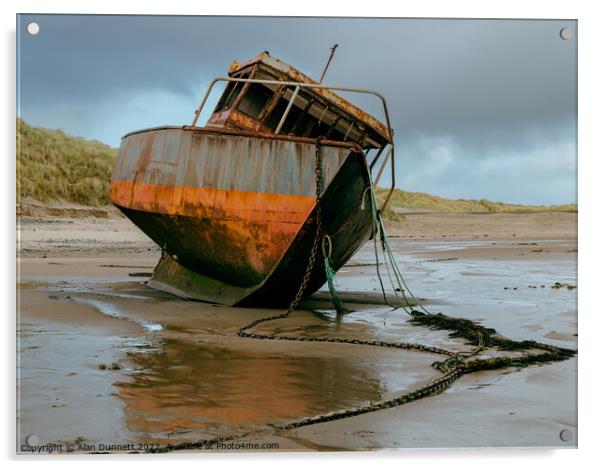 Barmouth boat Acrylic by Alan Dunnett