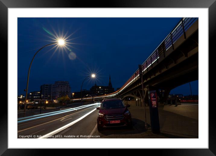 Night speed  Framed Mounted Print by Rob Hawkins