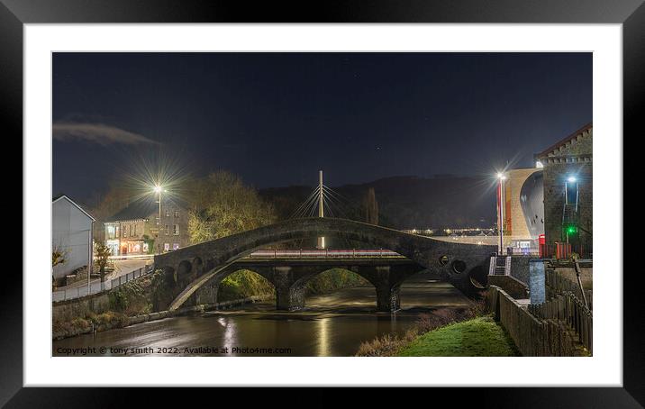 Pontypridd Old Bridge. Framed Mounted Print by tony smith