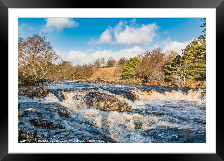 River Tees at Low Force Waterfall on Xmas Eve 2022 Framed Mounted Print by Richard Laidler
