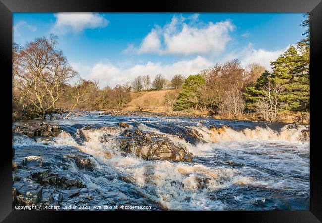 River Tees at Low Force Waterfall on Xmas Eve 2022 Framed Print by Richard Laidler